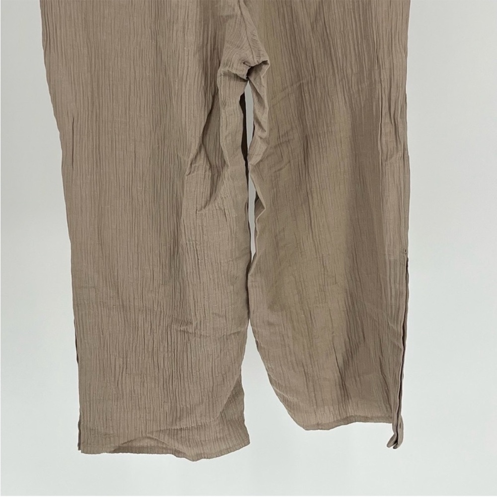 SOFT SURROUNDINGS NWT OCEO GAUZE WIDE LEG PANTS IN PEBBLE TAUPE PETITE XL - Picture 10 of 14